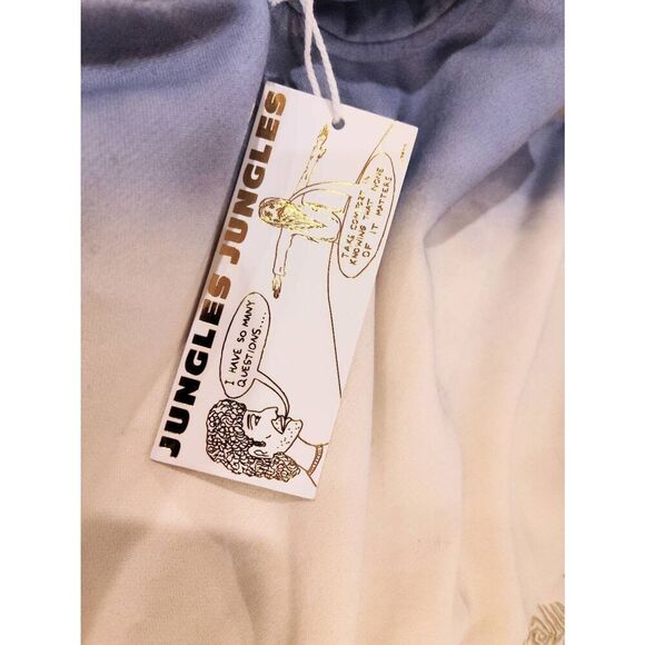 JUNGLES JUNGLES SPRAY DYED HOODIE BIRCH BLUE GREEN XL - Picture 6 of 15